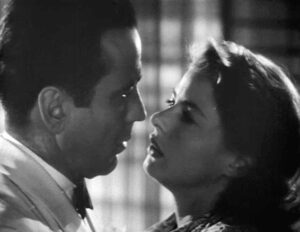 Casablanca trailer Bogie and Bacall clinch